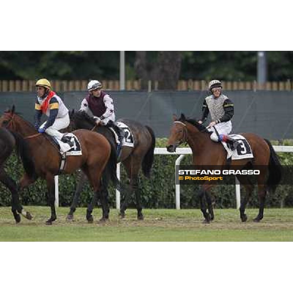 Frankie Dettori on Frankenstein and Dario Vargiu on Cima de Pluie return home Roma - Capannelle racecourse, 20th may 2012 ph.Stefano Grasso