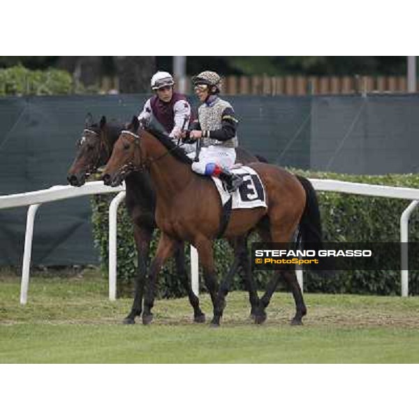 Frankie Dettori on Frankenstein and Dario Vargiu on Cima de Pluie return home Roma - Capannelle racecourse, 20th may 2012 ph.Stefano Grasso