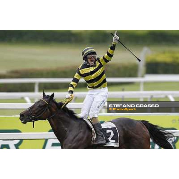 Federico Frommja on Zolango wins the Premio Domenico and Sergio Arnaldi Roma - Capannelle racecourse, 20th may 2012 ph.Stefano Grasso