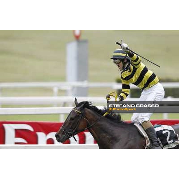 Federico Frommja on Zolango wins the Premio Domenico and Sergio Arnaldi Roma - Capannelle racecourse, 20th may 2012 ph.Stefano Grasso