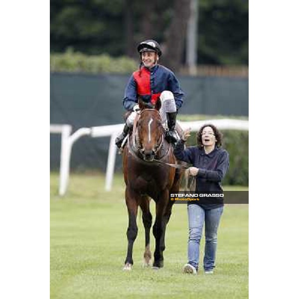 Carlo Fiocchi returns home on United Color after winning the Premio Tudini. Roma - Capannelle racecourse, 20th may 2012 ph.Stefano Grasso