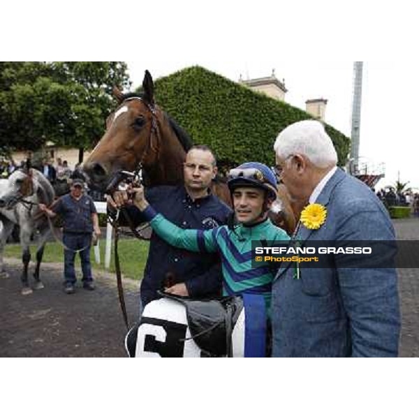 Dario Vargiu,Tiger Day and Guido Bezzera in the winner enclosure of Premio Dionisia Roma - Capannelle racecourse, 20th may 2012 ph.Stefano Grasso