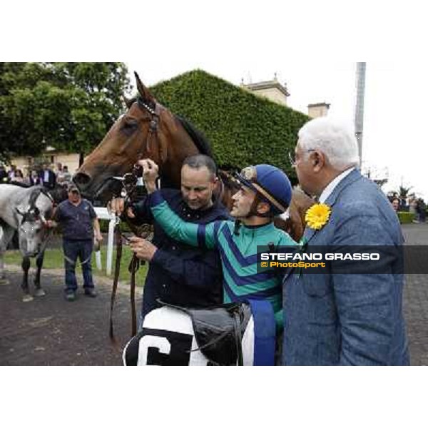 Dario Vargiu,Tiger Day and Guido Bezzera in the winner enclosure of Premio Dionisia Roma - Capannelle racecourse, 20th may 2012 ph.Stefano Grasso