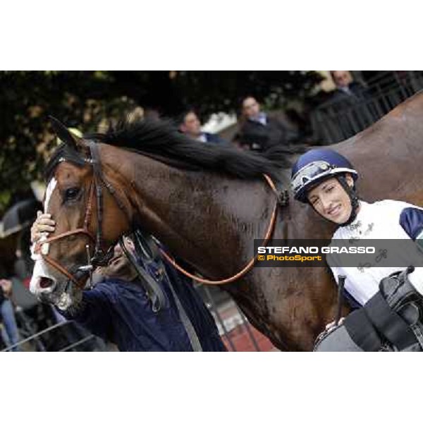 Jessica Marcialis and Wakeman after winning the Premio Italian Ladies\' Race - Trofeo Wind Roma - Capannelle racecourse, 20th may 2012 ph.Stefano Grasso