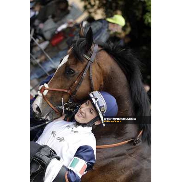 Jessica Marcialis and Wakeman after winning the Premio Italian Ladies\' Race - Trofeo Wind Roma - Capannelle racecourse, 20th may 2012 ph.Stefano Grasso