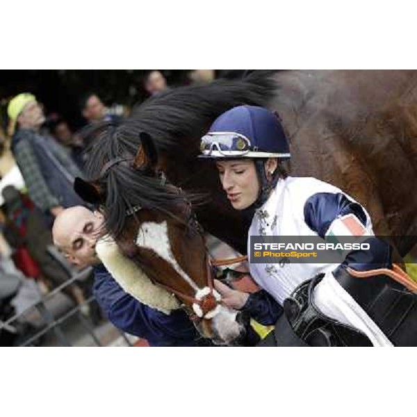 Jessica Marcialis and Wakeman after winning the Premio Italian Ladies\' Race - Trofeo Wind Roma - Capannelle racecourse, 20th may 2012 ph.Stefano Grasso