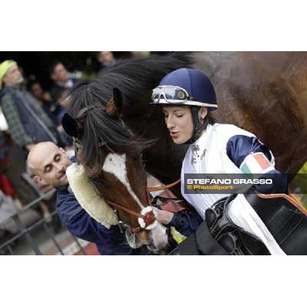 Jessica Marcialis and Wakeman after winning the Premio Italian Ladies\' Race - Trofeo Wind Roma - Capannelle racecourse, 20th may 2012 ph.Stefano Grasso