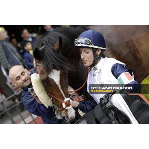 Jessica Marcialis and Wakeman after winning the Premio Italian Ladies\' Race - Trofeo Wind Roma - Capannelle racecourse, 20th may 2012 ph.Stefano Grasso