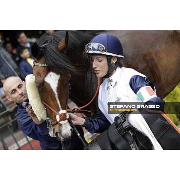 Jessica Marcialis and Wakeman after winning the Premio Italian Ladies\' Race - Trofeo Wind Roma - Capannelle racecourse, 20th may 2012 ph.Stefano Grasso