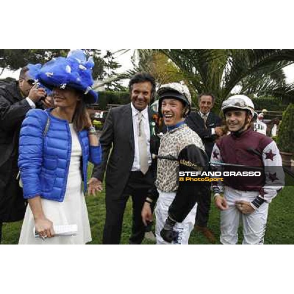 Frankie Dettori,Bruno Grizzetti,Sarah Nidoli and Dario Vargiu Roma - Capannelle racecourse, 20th may 2012 ph.Stefano Grasso