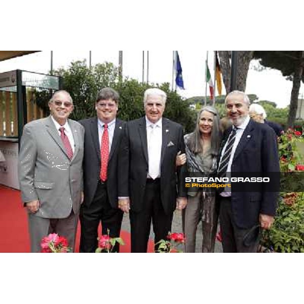 Kenneth and Jeff Ramsey,John D\'Amato and avv.Pettinari with his wife Roma - Capannelle racecourse, 20th may 2012 ph.Stefano Grasso