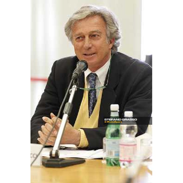 The press conference for the presentation of the 80° Csio Piazza di Siena Duccio Bartalucci - coordinator of the show jumping of the Italian Equestrian Federation Roma - Musei Capitolini - Sala Pietro da Cortona, 21st may 2012 ph.Stefano Grasso