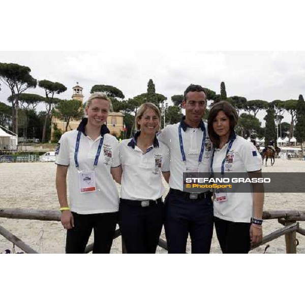 Eleonora Zorzetto,Giulia Martinengo Marquet,Luca Marziani,Francesca Arioldi Press conference of the Italian Team Roma - Villa Borghese - Piazza di Siena, 23rd may 2012 ph.Stefano Grasso
