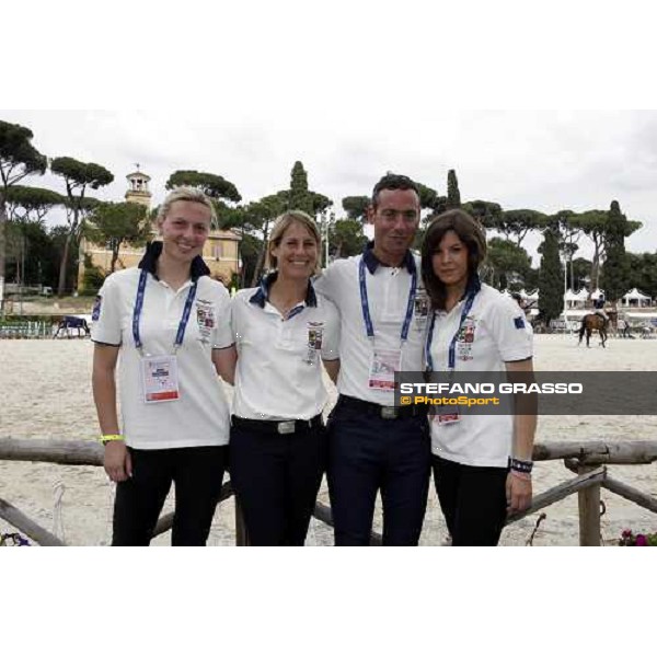Eleonora Zorzetto,Giulia Martinengo Marquet,Luca Marziani,Francesca Arioldi Press conference of the Italian Team Roma - Villa Borghese - Piazza di Siena, 23rd may 2012 ph.Stefano Grasso