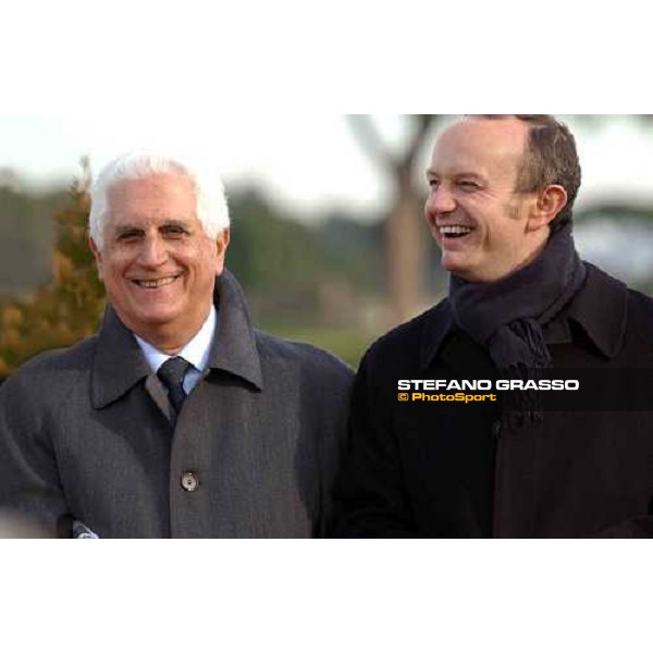 dott. Enzo Mei, President of Capannelle Racetrack (left) and ing. Elio Pautasso, managing director of Capannelle racetrack Roma Capannelle 15 gennaio 2005 ph. Stefano Grasso