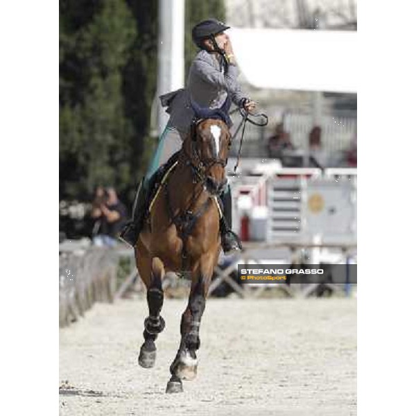 Francesca Capponi on Stallone performed a double clear during the the Nations\' Cup Roma - Villa Borghese - 80° Csio Piazza di Siena, 25th may 2012 ph.Stefano Grasso