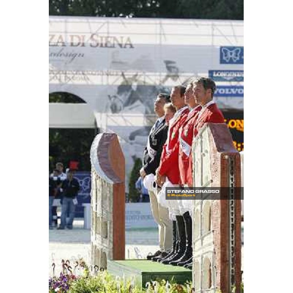 The Team of Gerrmany wins the Nations\' Cup Christian Ahlmann,Marco Kutscher,Ludger Beerbaum,Marcus Ehning and Otto Becker Roma - Villa Borghese - 80° Csio Piazza di Siena, 25th may 2012 ph.Stefano Grasso