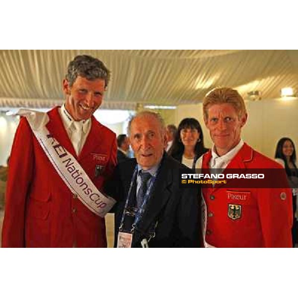 The Press conference of the Nations\' Cup won by the Team of Germany Piero d\'Inzeo with Ludger Beerbaum and Marcus Ehning Roma - Villa Borghese - 80° Csio Piazza di Siena, 25th may 2012 ph.Stefano Grasso