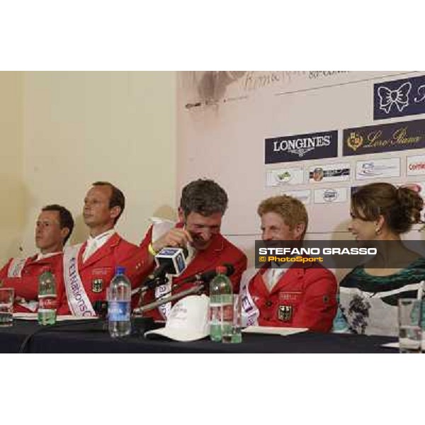 The Press conference of the Nations\' Cup won by the Team of Germany Christian Ahlmann,Marco Kutscher,Ludger Beerbaum,Marcus Ehning and HTH Princess Haya of Jordan Roma - Villa Borghese - 80° Csio Piazza di Siena, 25th may 2012 ph.Stefano Grasso