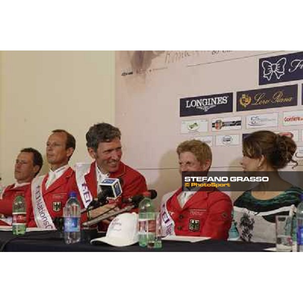The Press conference of the Nations\' Cup won by the Team of Germany Christian Ahlmann,Marco Kutscher,Ludger Beerbaum,Marcus Ehning and HTH Princess Haya of Jordan Roma - Villa Borghese - 80° Csio Piazza di Siena, 25th may 2012 ph.Stefano Grasso
