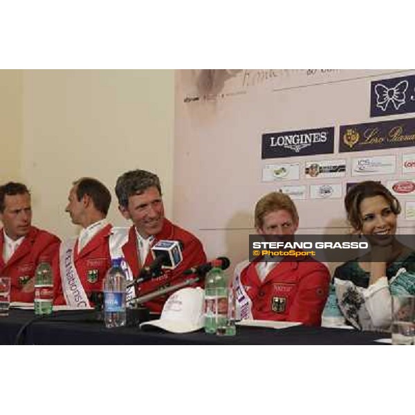 The Press conference of the Nations\' Cup won by the Team of Germany Christian Ahlmann,Marco Kutscher,Ludger Beerbaum,Marcus Ehning and HTH Princess Haya of Jordan Roma - Villa Borghese - 80° Csio Piazza di Siena, 25th may 2012 ph.Stefano Grasso