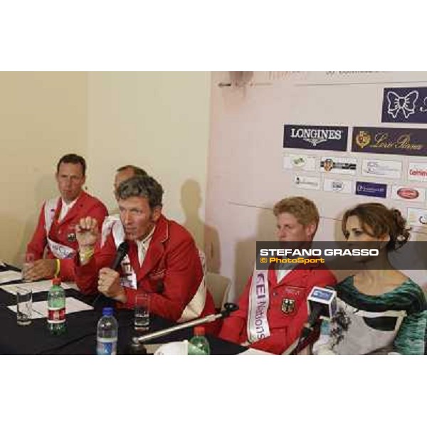 The Press conference of the Nations\' Cup won by the Team of Germany Christian Ahlmann,Marco Kutscher,Ludger Beerbaum,Marcus Ehning and HTH Princess Haya of Jordan Roma - Villa Borghese - 80° Csio Piazza di Siena, 25th may 2012 ph.Stefano Grasso