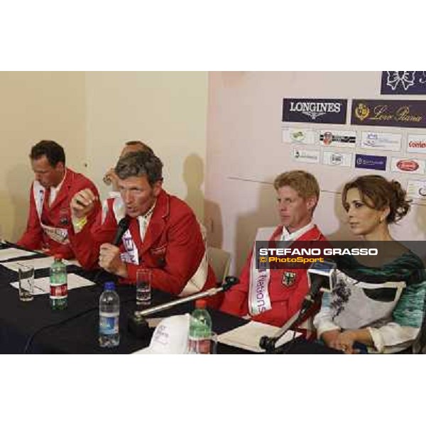 The Press conference of the Nations\' Cup won by the Team of Germany Christian Ahlmann,Marco Kutscher,Ludger Beerbaum,Marcus Ehning and HTH Princess Haya of Jordan Roma - Villa Borghese - 80° Csio Piazza di Siena, 25th may 2012 ph.Stefano Grasso