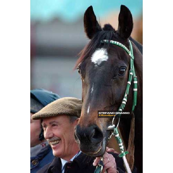 close up for Niklas and trainer Franco Contu winners of Premio Antonio Spinetti Roma Capannelle 15 gennaio 2005 ph. Stefano Grasso