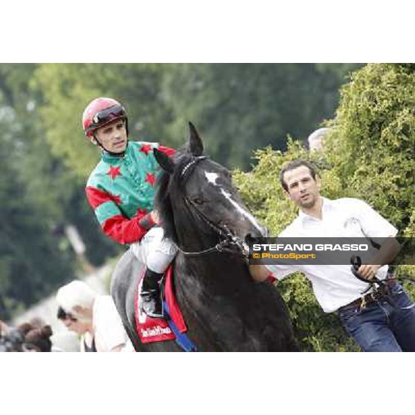 Dario Vargiu on Sopran Montieri Gran Premio di Milano - Trofeo Snai Milano - San Siro galopp racecourse,10th june 2012 ph.Stefano Grasso