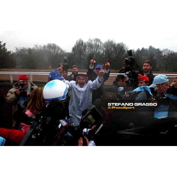 an arab supporter for Christophe Gallier and Jag de Bellouet PAris Vincennes, 30th january 2005 ph. Stefano Grasso