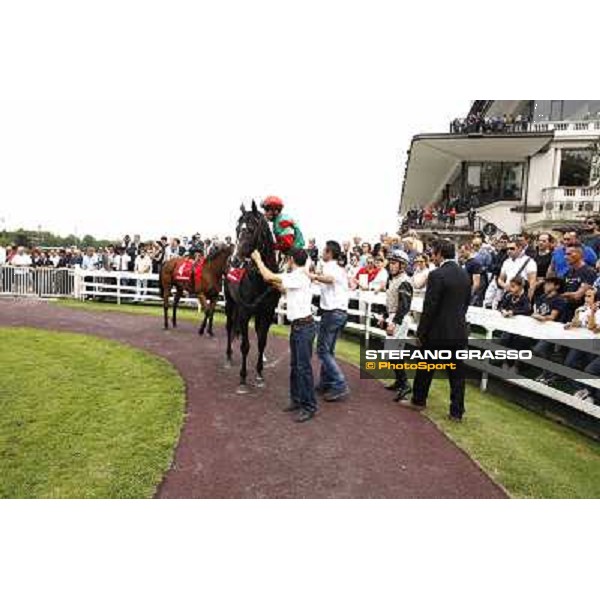 Bruno Grizzetti and Gregorio Arena with Frankenstein, Dario Vargiu and Sopran Montieri Gran Premio di Milano - Trofeo Snai Milano - San Siro galopp racecourse,10th june 2012 ph.Stefano Grasso