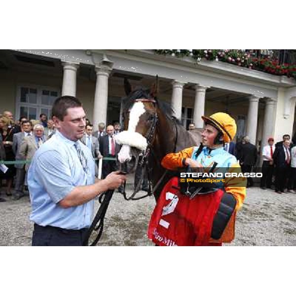 William Buick and Earl of Tinsdal after the triumph in the Gran Premio di Milano - Trofeo Snai Milano - San Siro galopp racecourse,10th june 2012 ph.Stefano Grasso