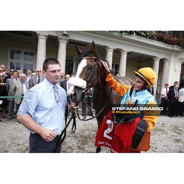 William Buick and Earl of Tinsdal after the triumph in the Gran Premio di Milano - Trofeo Snai Milano - San Siro galopp racecourse,10th june 2012 ph.Stefano Grasso