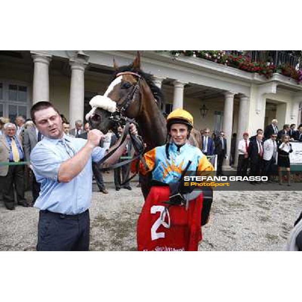 William Buick and Earl of Tinsdal after the triumph in the Gran Premio di Milano - Trofeo Snai Milano - San Siro galopp racecourse,10th june 2012 ph.Stefano Grasso