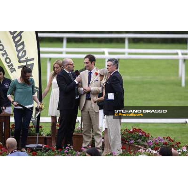 The prize giving ceremony of the Gran Premio di Milano - Trofeo Snai Milano - San Siro galopp racecourse,10th june 2012 ph.Stefano Grasso