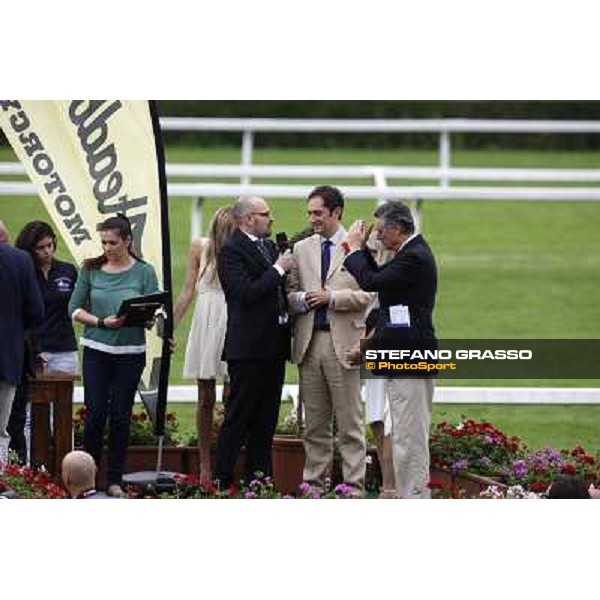 The prize giving ceremony of the Gran Premio di Milano - Trofeo Snai Milano - San Siro galopp racecourse,10th june 2012 ph.Stefano Grasso