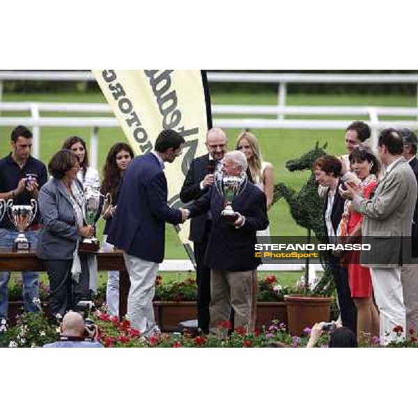 The prize giving ceremony of the Gran Premio di Milano - Trofeo Snai Milano - San Siro galopp racecourse,10th june 2012 ph.Stefano Grasso