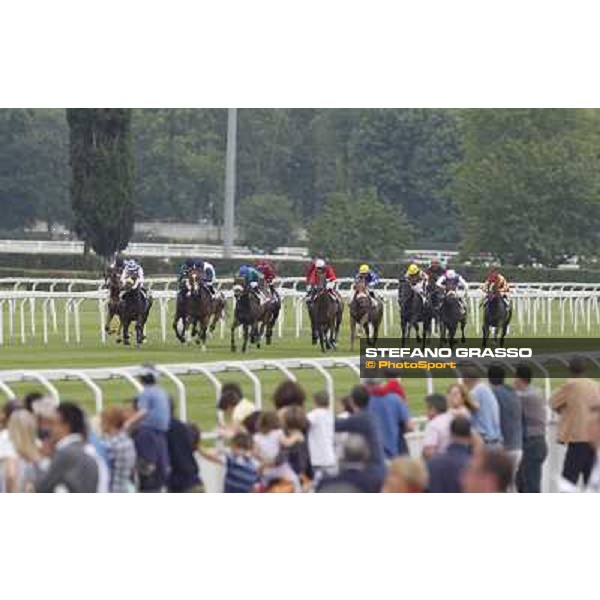 Cristian Demuro on Occhio della Mente goes to win the Premio Trenno Milano - San Siro galopp racecourse,10th june 2012 ph.Stefano Grasso