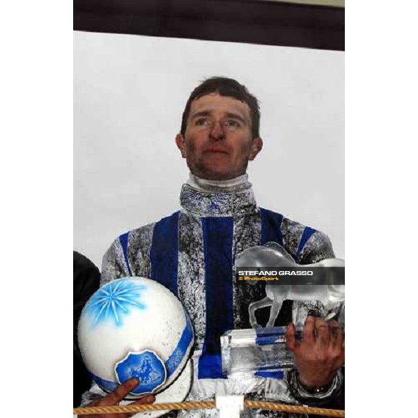 Christophe Gallier, winner with Jag de Bellouet of 84° Gran Prix d\'Amerique Paris Vincennes, 30th january 2005 ph. Stefano Grasso