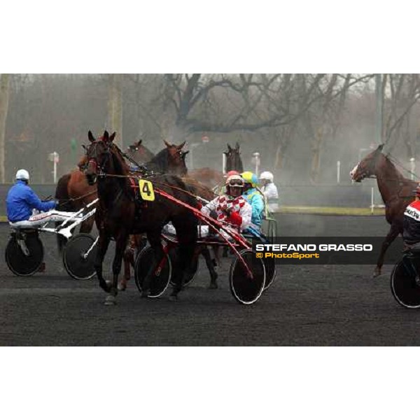 Giampaolo Minnucci and Alesi Om before the start of 84° Gran Prix d\'Amerique Paris Vincennes, 30th january 2005 ph. Stefano Grasso