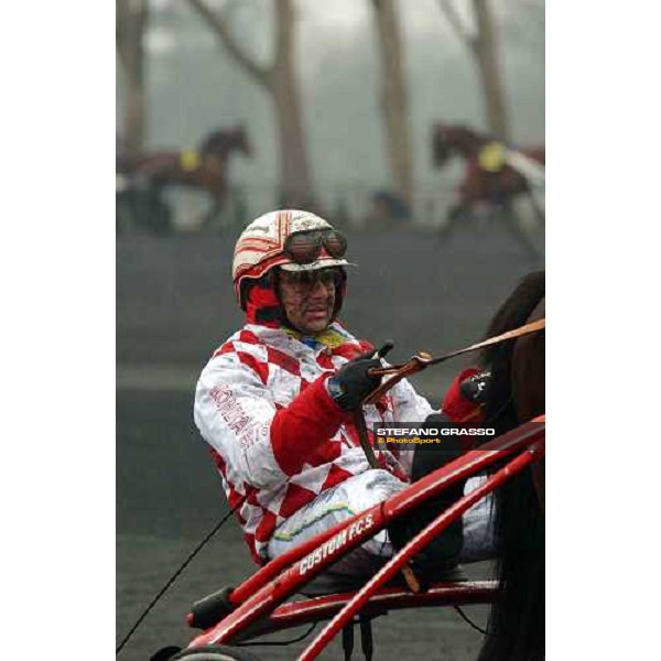 Giampaolo Minnucci with Alesi Om before the start of 84° Gran Prix d\'Amerique Paris Vincennes, 30th january 2005 ph. Stefano Grasso