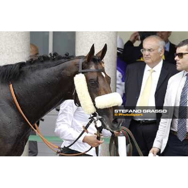 Occhio della Mente in the winner circle of Premio Trenno Milano - San Siro galopp racecourse,10th june 2012 ph.Stefano Grasso