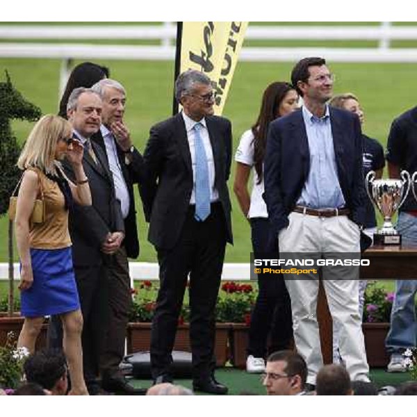 Giorgio Sandi,Giuliano Pisapia, Francesco Ruffo and Stefano Bortoli Milano - San Siro galopp racecourse,10th june 2012 ph.Stefano Grasso