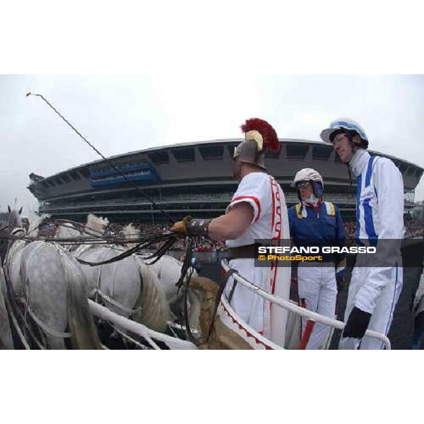 Christophe Gallier and Jos Veerbeck parading in front of 40.000 of Vincennes Paris Vincennes, 30th january 2005 ph. Stefano Grasso