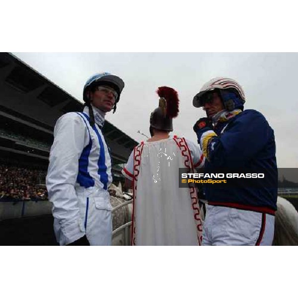 Christophe Gallier and Jos Verbeeck parading inf front of 40.000 of Vincennes Paris Vincennes, 30th january 2005 ph. Stefano Grasso