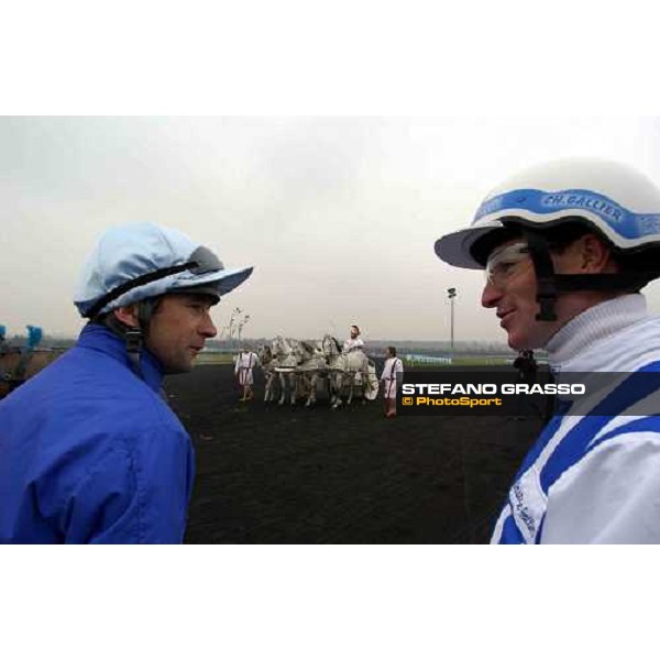 J. Michel Bazire and Christophe Gallier before the 84° Amerique Paris Vincennes, 30th january 2005 ph. Stefano Grasso