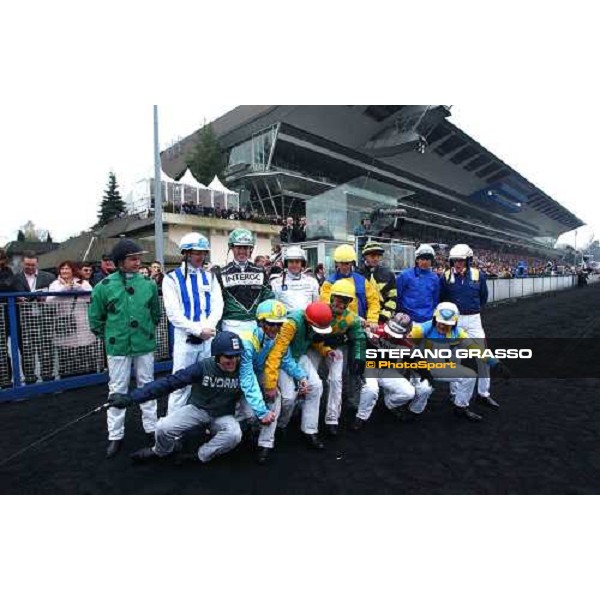 the drivers of 84° Prix d\'Amerique Paris Vincennes, 30th january 2005 ph. Stefano Grasso