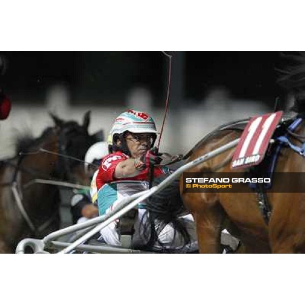 Pietro Gubellini during the Gran Premio Nazionale Filly Milano - San Siro trot racecourse, 30th june 2012 ph.Stefano Grasso