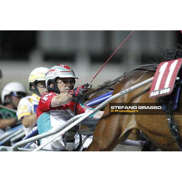 Pietro Gubellini during the Gran Premio Nazionale Filly Milano - San Siro trot racecourse, 30th june 2012 ph.Stefano Grasso