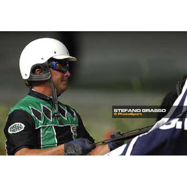 Enrico Bellei after winning the Gran Premio Nazionale Filly Milano - San Siro trot racecourse, 30th june 2012 ph.Stefano Grasso